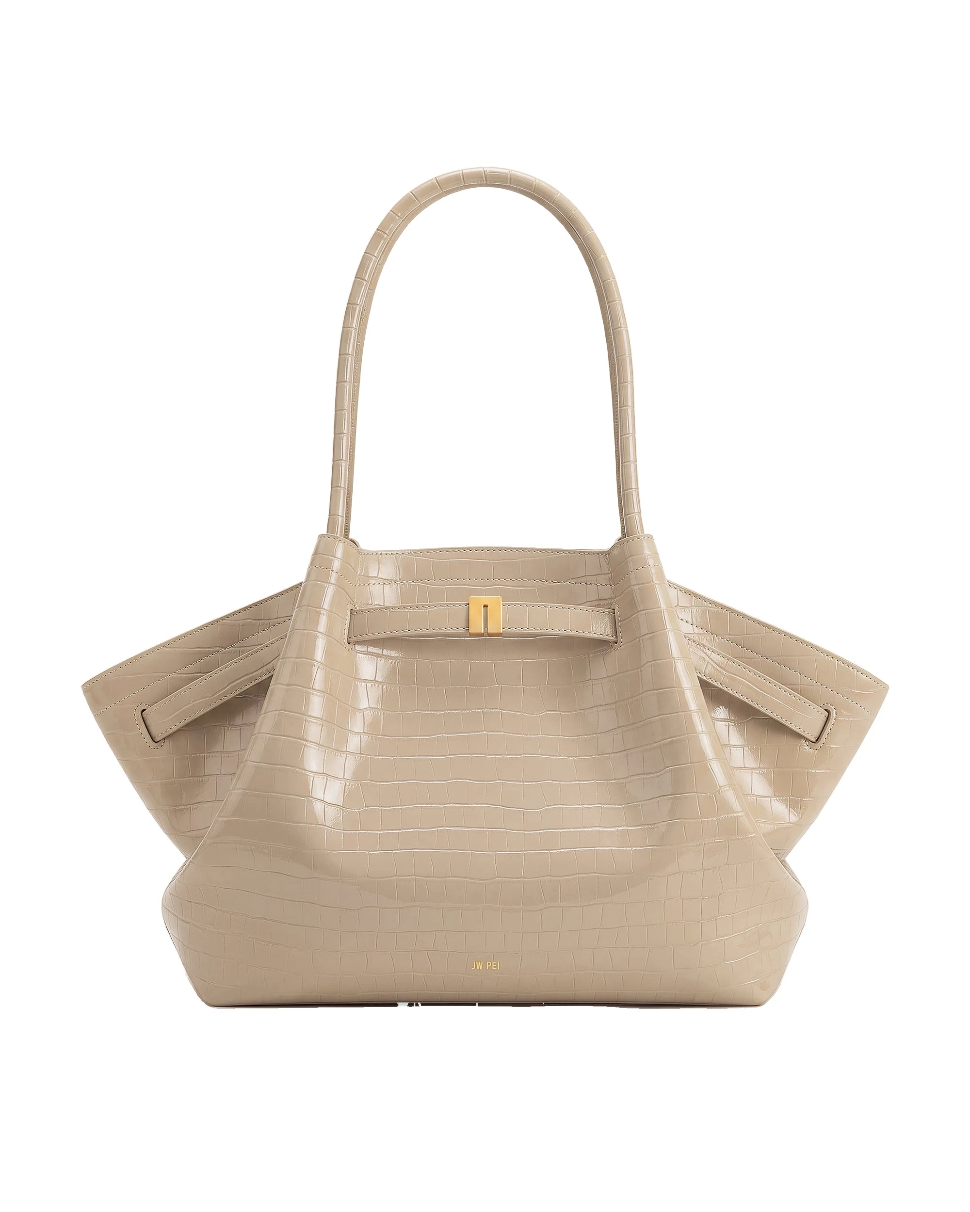JW PEI Hana Large Tote Bag in Elephant Grey Croc | Totes & Top-Handle Bags | Luxury Shoes JW PEI Hana Large Tote Bag in Elephant Grey Croc