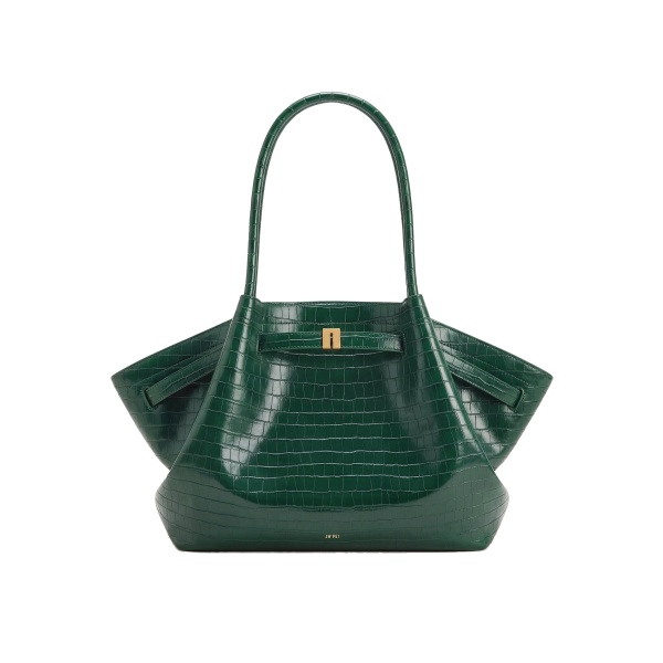 JW PEI Hana Large Tote Bag in Green Croc