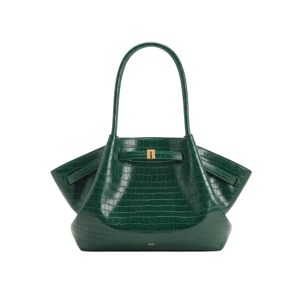 JW PEI Hana Large Tote Bag in Green Croc