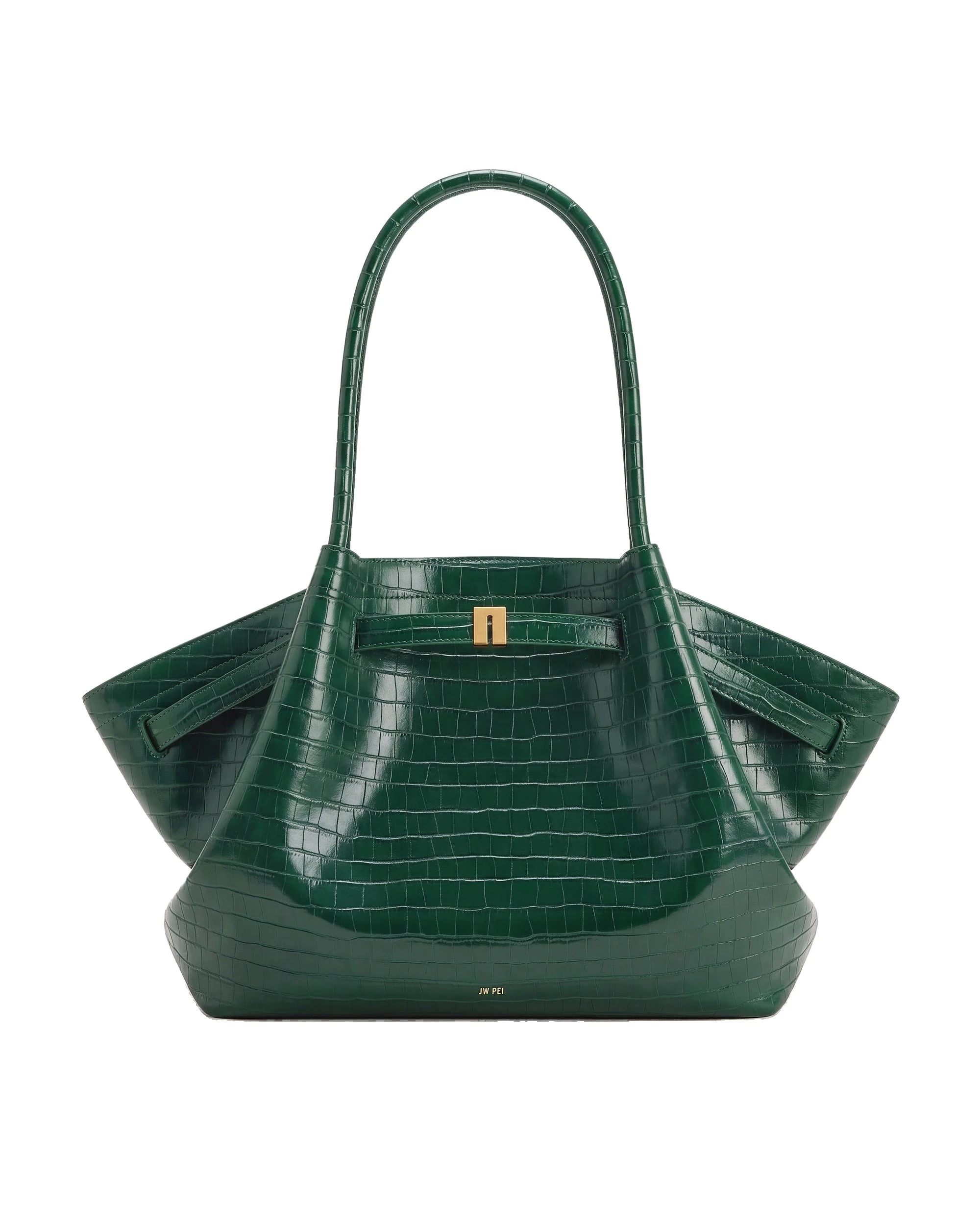 JW PEI Hana Large Tote Bag in Green Croc | Totes & Top-Handle Bags | Luxury Shoes JW PEI Hana Large Tote Bag in Green Croc