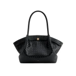 JW PEI Hana Large Weave Texture Tote Bag in Black