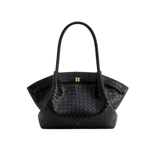 JW PEI Hana Large Weave Texture Tote Bag in Black