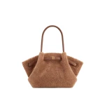JW PEI Hana Medium Faux Fur Tote Bag in Coffee Brown | Totes & Top-Handle Bags | Luxury Shoes JW PEI Hana Medium Faux Fur Tote Bag in Coffee Brown