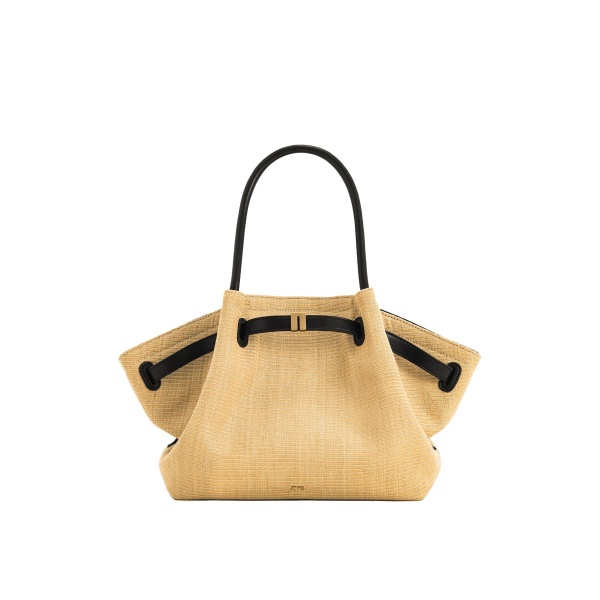 JW PEI Hana Medium Faux Straw Tote Bag in Brown Straw
