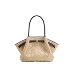 JW PEI Hana Medium Faux Straw Tote Bag in Brown