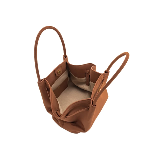 JW PEI Hana Medium Faux Suede Tote Bag in Brown view six