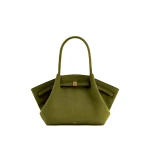 JW PEI Hana Medium Faux Suede Tote Bag in Dark Olive