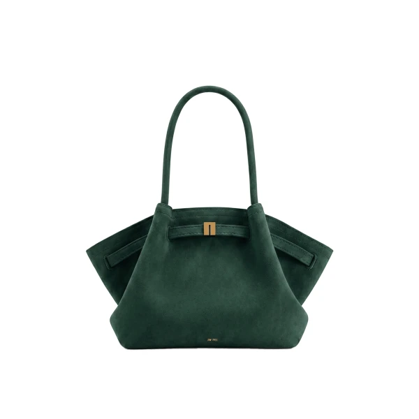 JW PEI Hana Medium Faux Suede Tote Bag in Forest Green