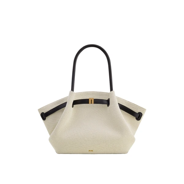 JW PEI Hana Medium Tote Bag in Black Canvas