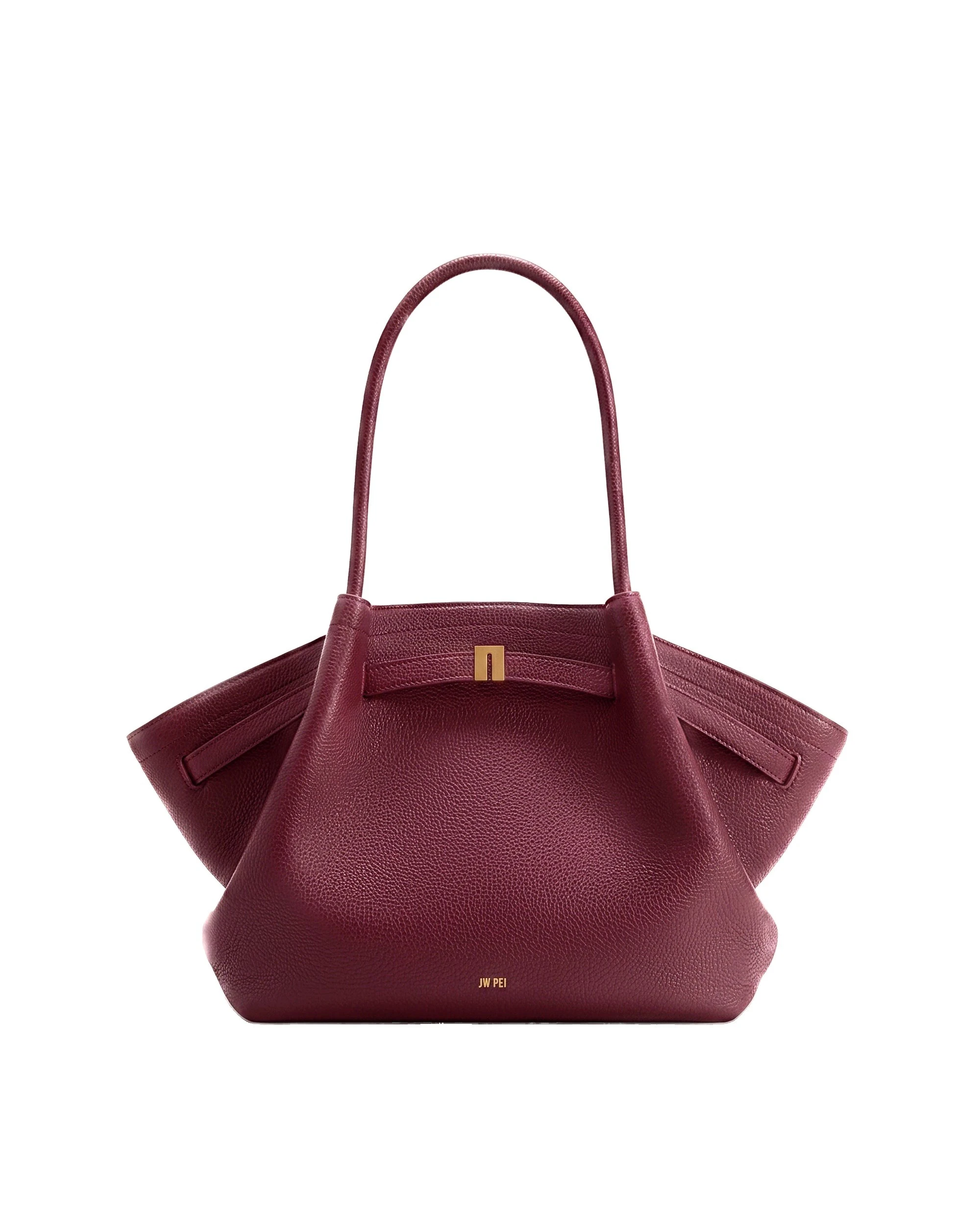 JW PEI Hana Medium Tote Bag in Burgundy | Totes & Top-Handle Bags | Luxury Shoes JW PEI Hana Medium Tote Bag in Burgundy