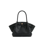 JW PEI Hana Medium Weave Texture Tote Bag in Black