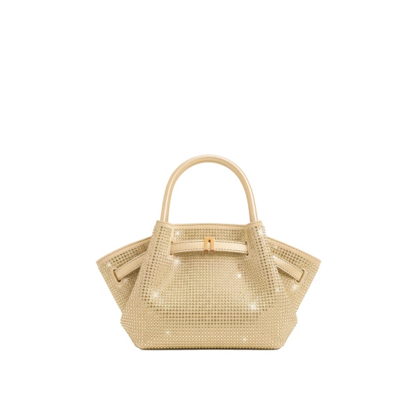 JW PEI Hana Mini Artificial Crystal Tote Bag in Champagne