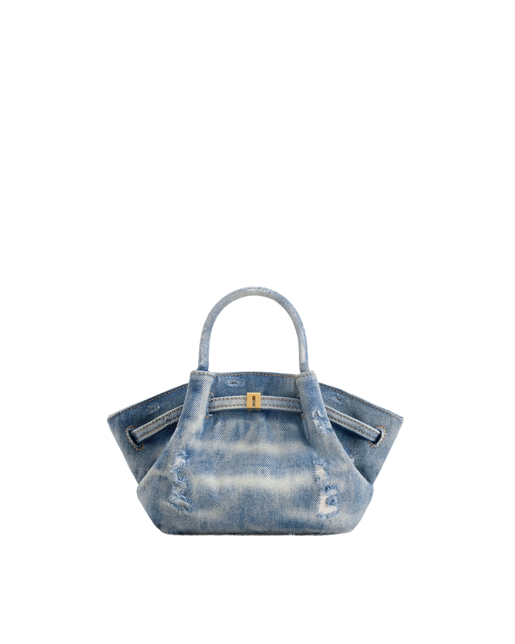 JW PEI Hana Mini Denim Tote Bag in Blue | Mini Bags | Luxury Shoes JW PEI Hana Mini Denim Tote Bag in Blue