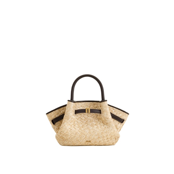 JW PEI Hana Mini Faux Straw Tote Bag in Brown