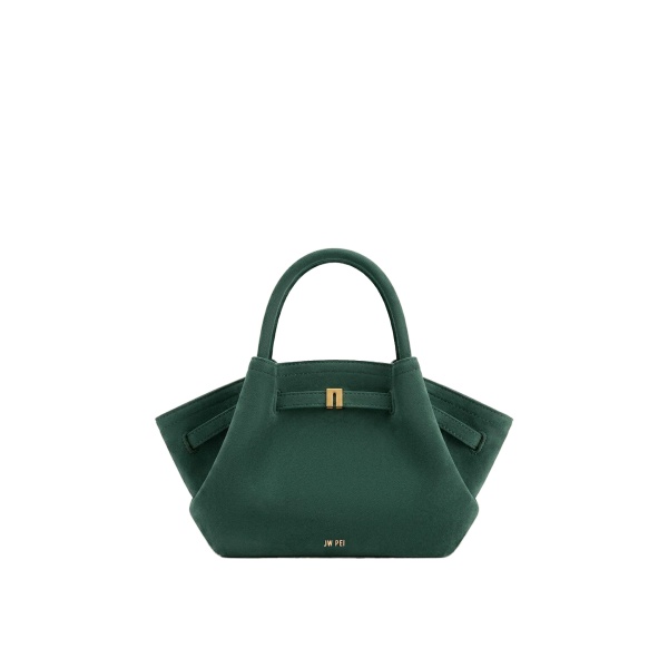 JW PEI Hana Mini Faux Suede Tote Bag in Forest Green