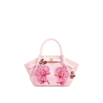 JW PEI Hana Mini Phalaenopsis Orchid Embroidery Tote Bag in Pink