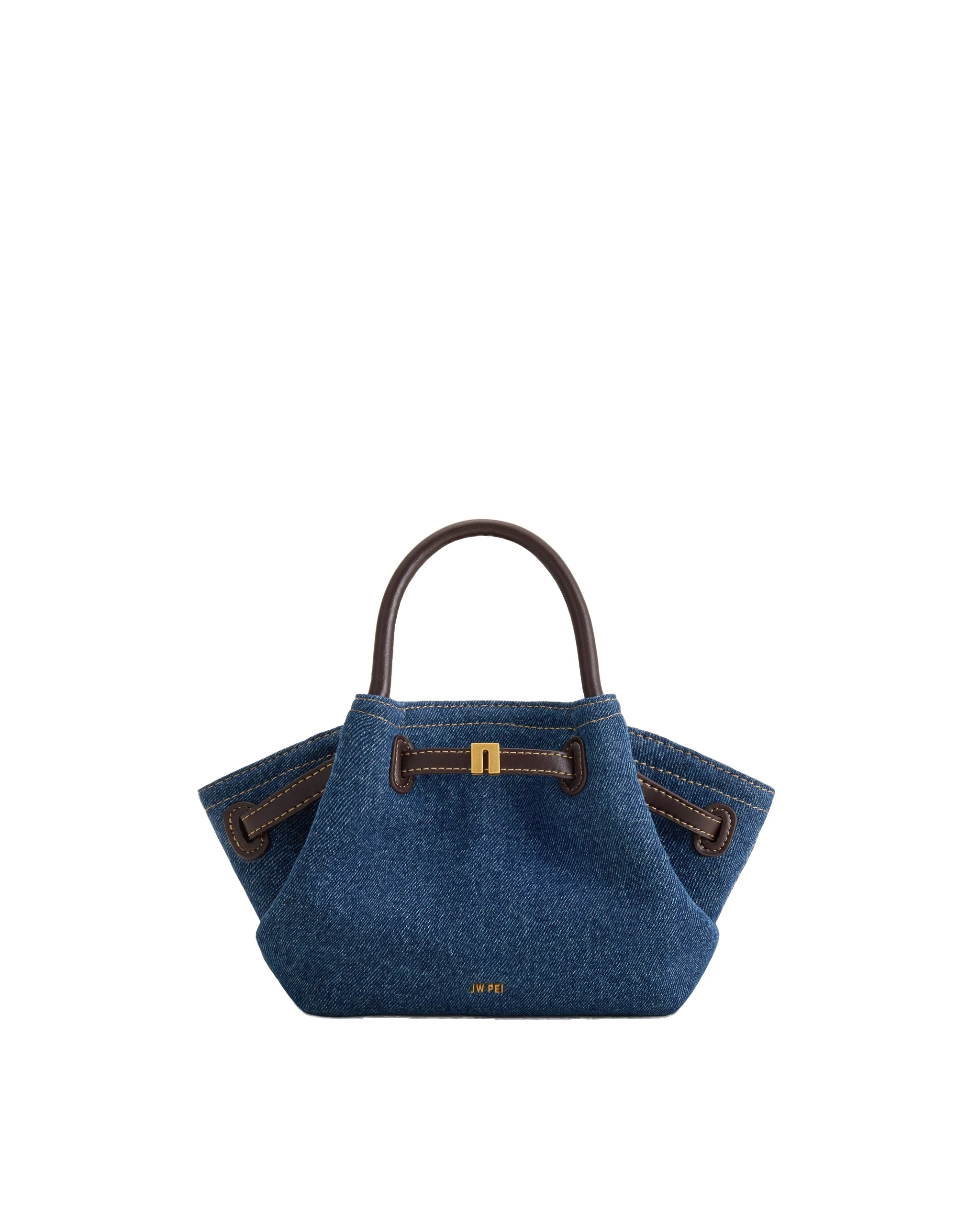 JW PEI Hana Mini Tote Bag in Blue Denim | Mini Bags | Luxury Shoes JW PEI Hana Mini Tote Bag in Blue Denim