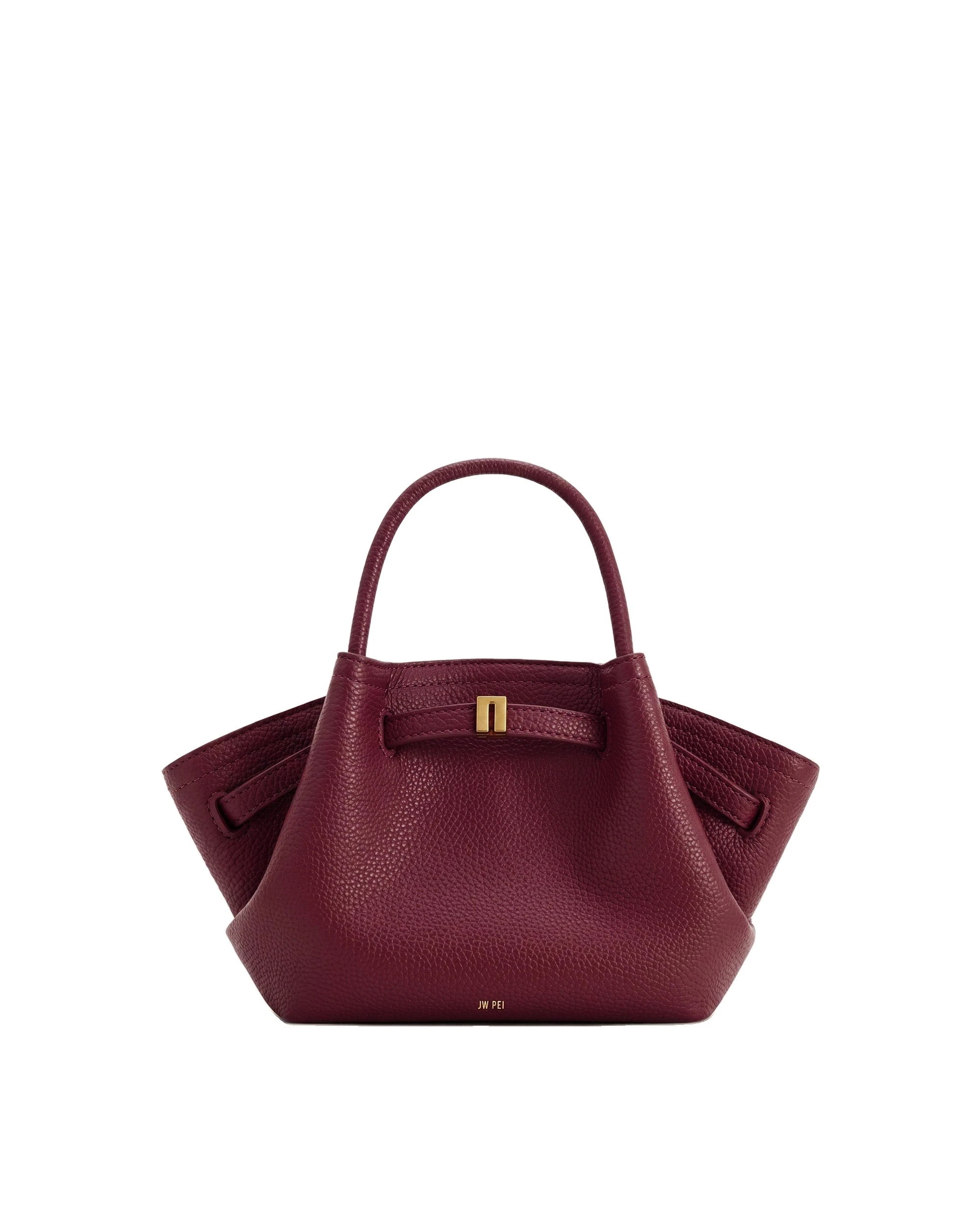 JW PEI Hana Mini Tote Bag in Burgundy | Mini Bags | Luxury Shoes JW PEI Hana Mini Tote Bag in Burgundy