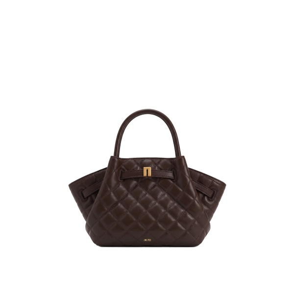 JW PEI Hana Mini Tote Bag in Dark Chocolate Brown