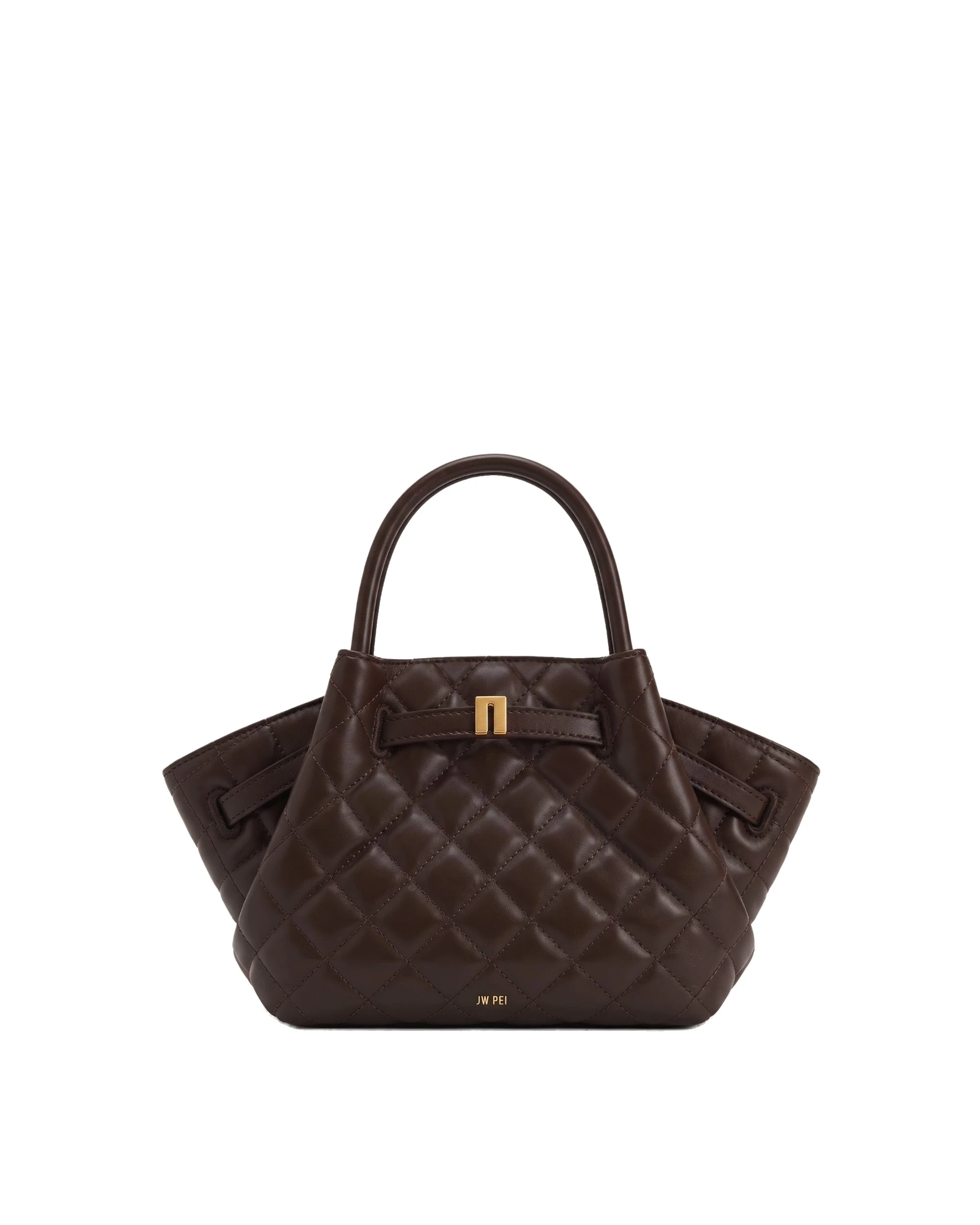 JW PEI Hana Mini Tote Bag in Dark Chocolate Brown | Mini Bags | Luxury Shoes JW PEI Hana Mini Tote Bag in Dark Chocolate Brown