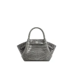 JW PEI Hana Mini Tote Bag in Grey Croc