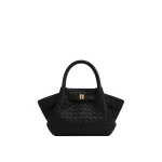 JW PEI Hana Mini Weave Tote Bag in Black