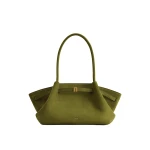 JW PEI Hana Wide Faux Suede Tote Bag in Olive Green