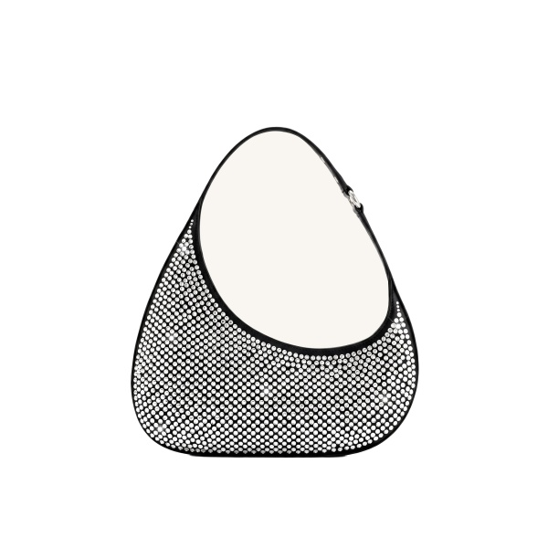 JW PEI Harlee Artificial Crystal Shoulder Bag in Black