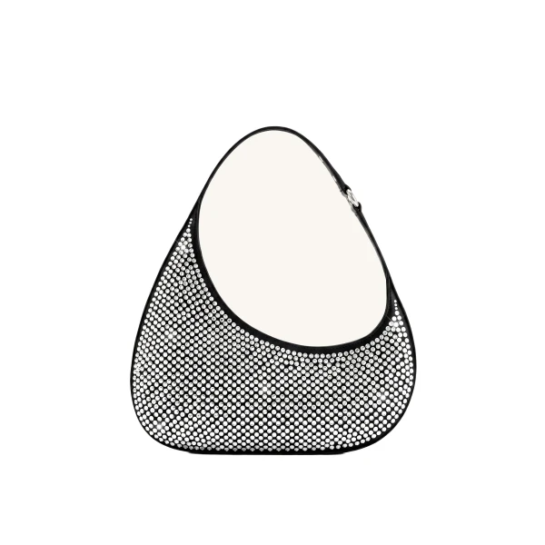 JW PEI Harlee Artificial Crystal Shoulder Bag in Black