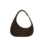JW PEI Harlee Faux Fur Shoulder Bag in Dark Brown