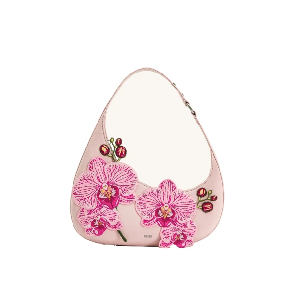 JW PEI Harlee Orchid Embroidered Shoulder Bag in Pink