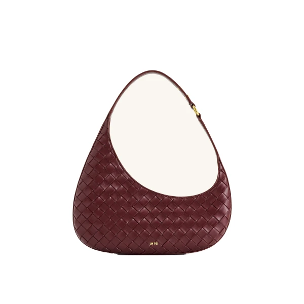 JW PEI Harlee Weave Texture Shoulder Bag in Burgundy