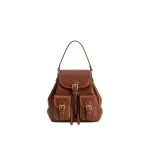 JW PEI Harper Buckle Pocket Backpack in Dark Brown | Backpacks | Luxury Shoes JW PEI Harper Buckle Pocket Backpack in Dark Brown