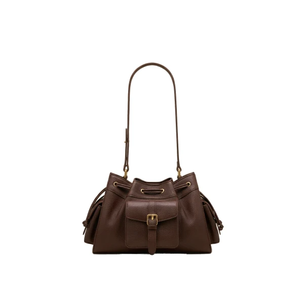 JW PEI Harper Drawstring Shoulder Bag in Brown
