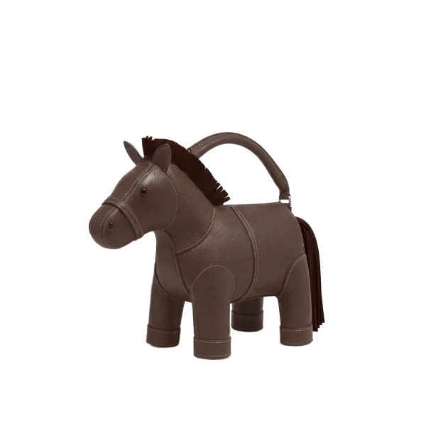 JW PEI Harper Horse Top Handle Bag in Dark Brown