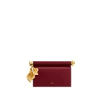 JW PEI Holly Metal Pendant Embellished Clutch in Claret