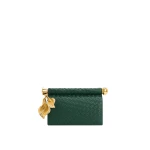JW PEI Holly Woven Metal Pendant Embellished Clutch in Dark Green