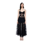 JW PEI Indigo Floral Lace Dress
