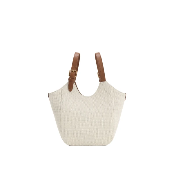 JW PEI Ines Padlock Tote Bag in Brown Canvas view six