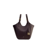 JW PEI Ines Padlock Tote Bag in Dark Brown