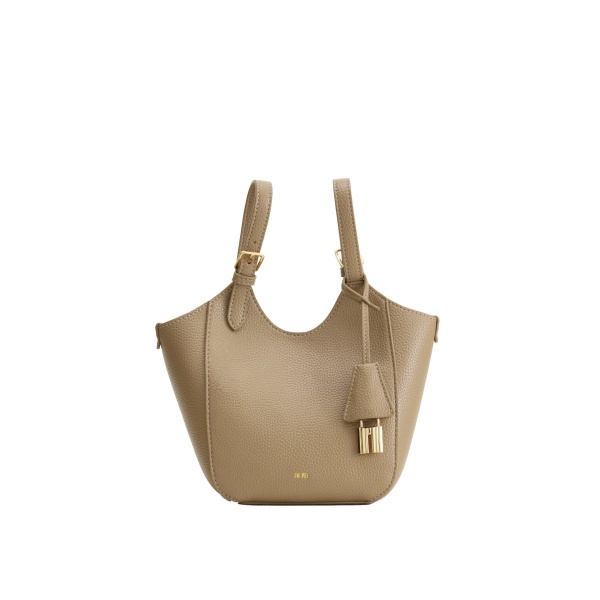JW PEI Ines Padlock Tote Bag in Gray Beige