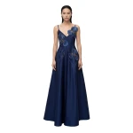 JW PEI Iris Embroidered A-Line Maxi Dress