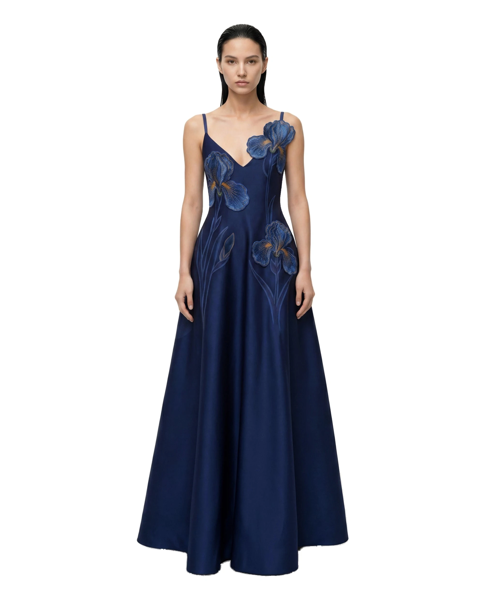 JW PEI maxi dress | Los Angeles Vegan Fashion Dresses | Luxury Shoes JW PEI Iris Embroidered A-Line Maxi Dress