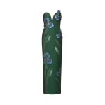 JW PEI Iris Embroidered Notch Neck Strapless Maxi Dress