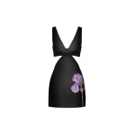 JW PEI Iris Floral Cutout Bodycon Leather Mini Dress