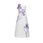 JW PEI Iris Floral Print Strapless A-Line Maxi Dress