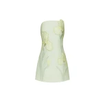 JW PEI Iris Floral Print Strapless Dress
