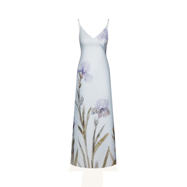 JW PEI Iris Motif Satin Slip Gown