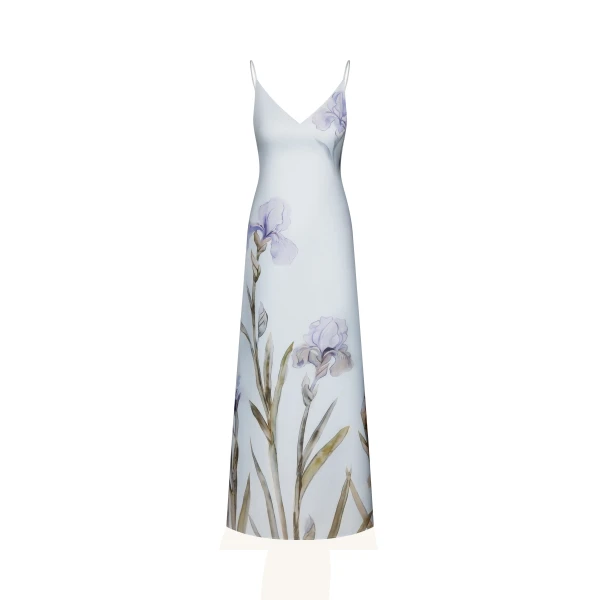 JW PEI Iris Motif Satin Slip Gown