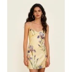 JW PEI Iris Print Satin Slip Mini Dress